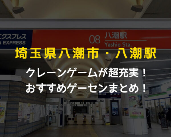 【全店舗掲載!】埼玉県八潮市近辺のおすすめゲーセン3選!クレーンゲームが取りやすいゲームセンターを遊んで検証!【埼玉県八潮駅・UFOキャッチャー】