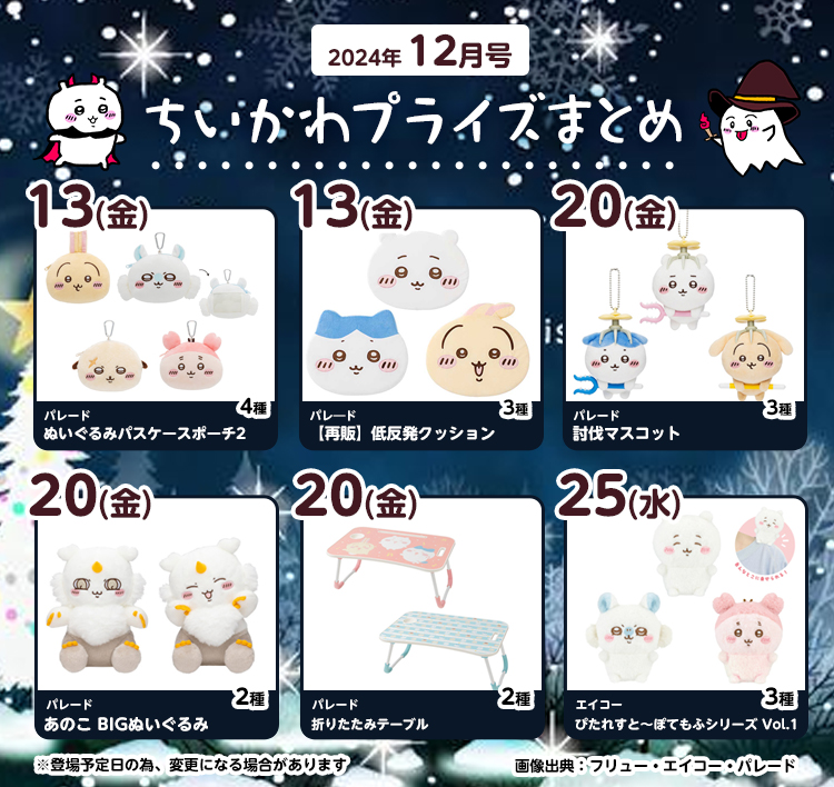 ちいかわプライズカレンダー12月