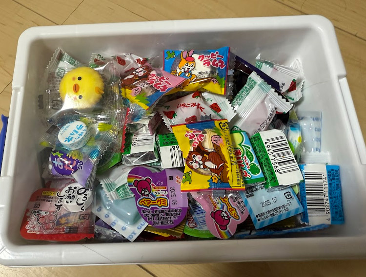 10円キャッチャー用のお菓子