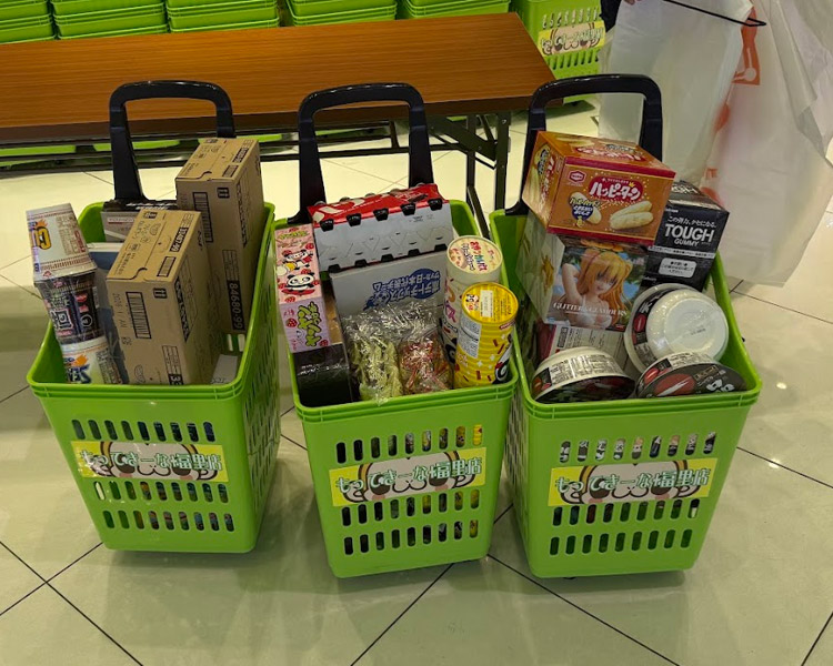 もってきーな富里で大量獲得した景品たち