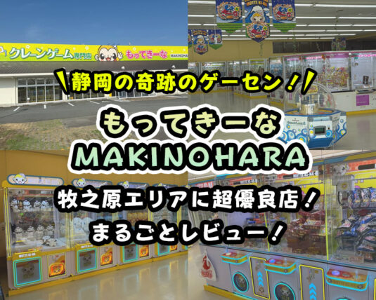 【静岡の奇跡のゲーセン】もってきーなMAKINOHARA(牧之原店)レビュー！店舗を丸ごと紹介！【事前撮影会参加】