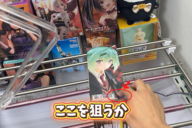 箱の端っこを爪で突く