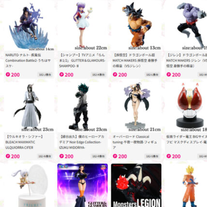 ゲットライブのフィギュア景品一覧