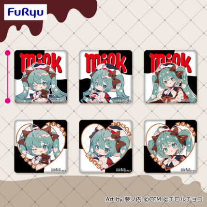初音ミク×チロルチョコ スクエア缶バッジ