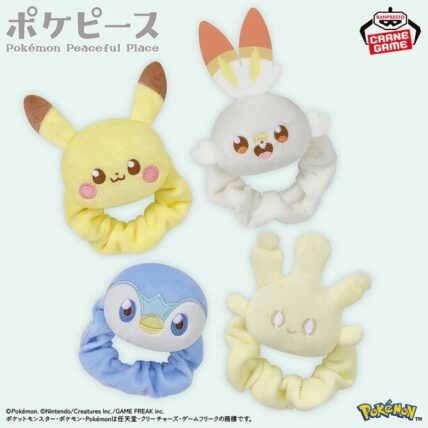 ポケピース ぬいぐるみバンド～ピカチュウ・ポッチャマ・ヒバニー・マホミル～